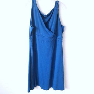 Eddie Bauer Wrap Front V Neck Midi Summer Soft Dress 2XL